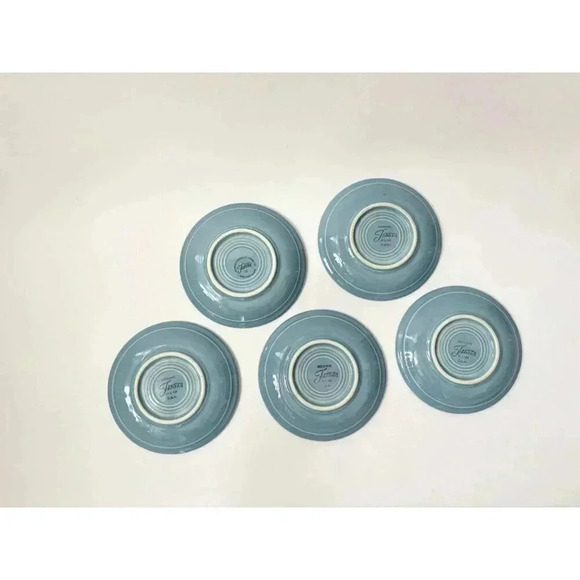 Set of 5 Fiestaware Homer Laughlin Baby Blue Saucer Plates - Picture 9 of 9